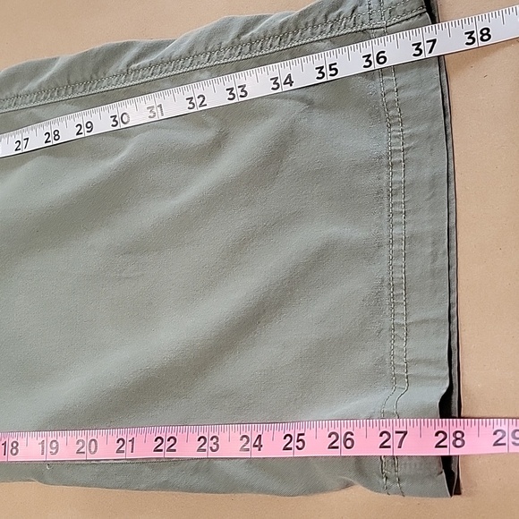 American Eagle Size 000S Washed Olive Green Mid Rise Baggy Wide Leg Cargo Pants - Picture 9 of 14